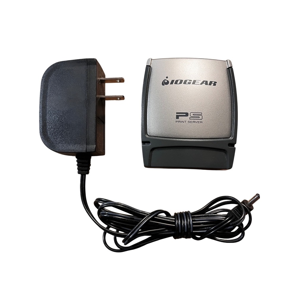 IOGear GPSU21 1-Port USB 2.0 Print Server w/ AC Adapter & USB Cable New Open Box
